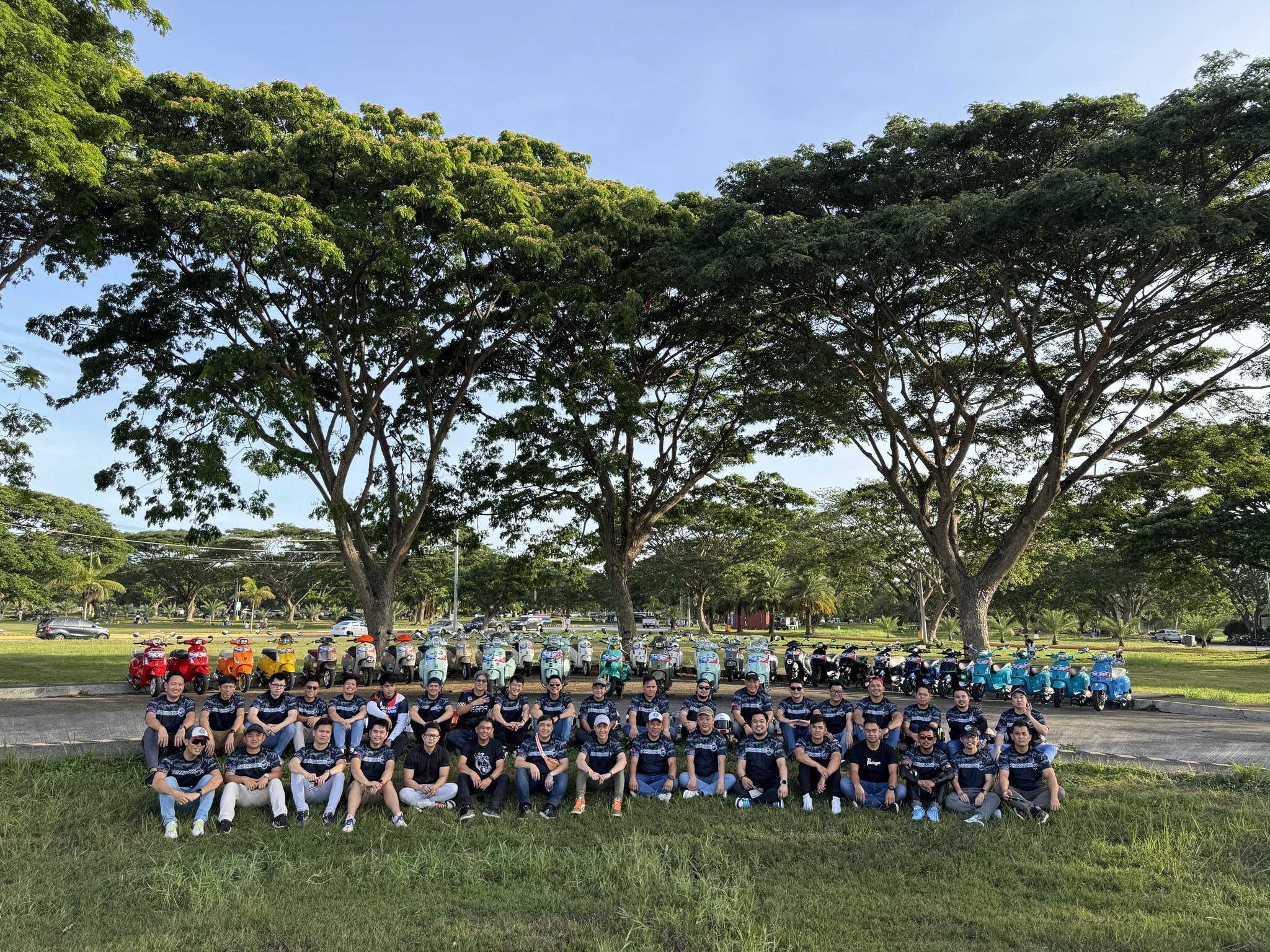 Vespa Club Davao members gathered together
